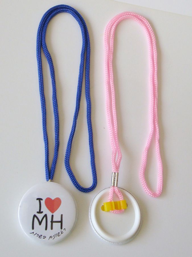 שרוך לצוואר סיכת כפתור